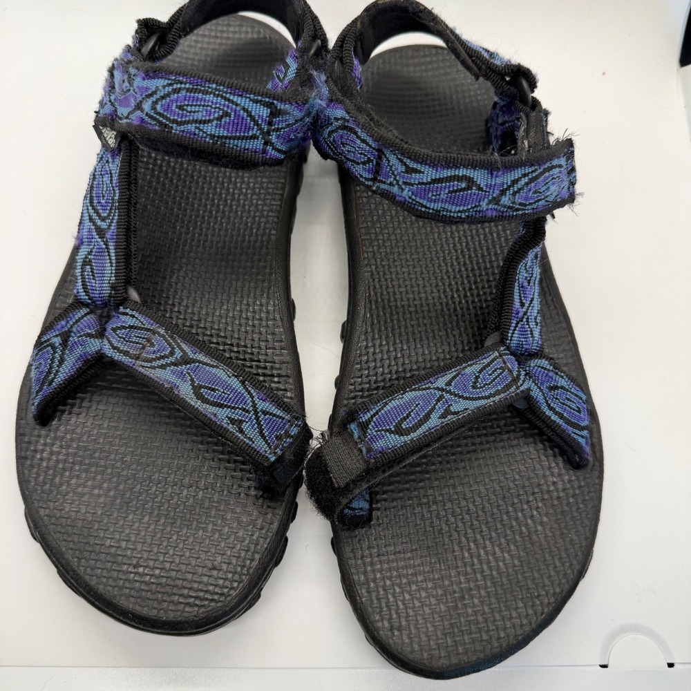 Teva Sandals Mens 8 Purple Blue Geometric Strappy Hiking Water Shoes Vintage